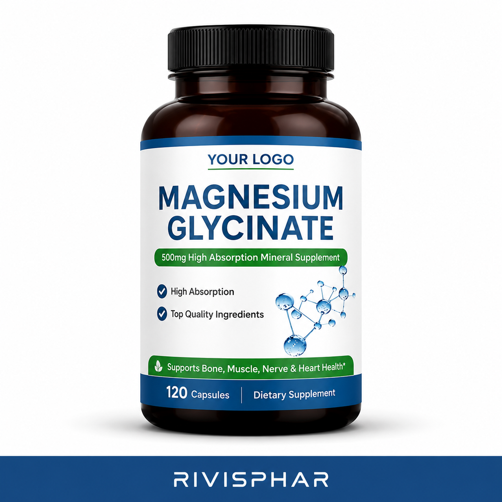 Magnesium Capsules 90ct | Muscle Recovery, Sleep & Nervous System Support | Private Label OEM