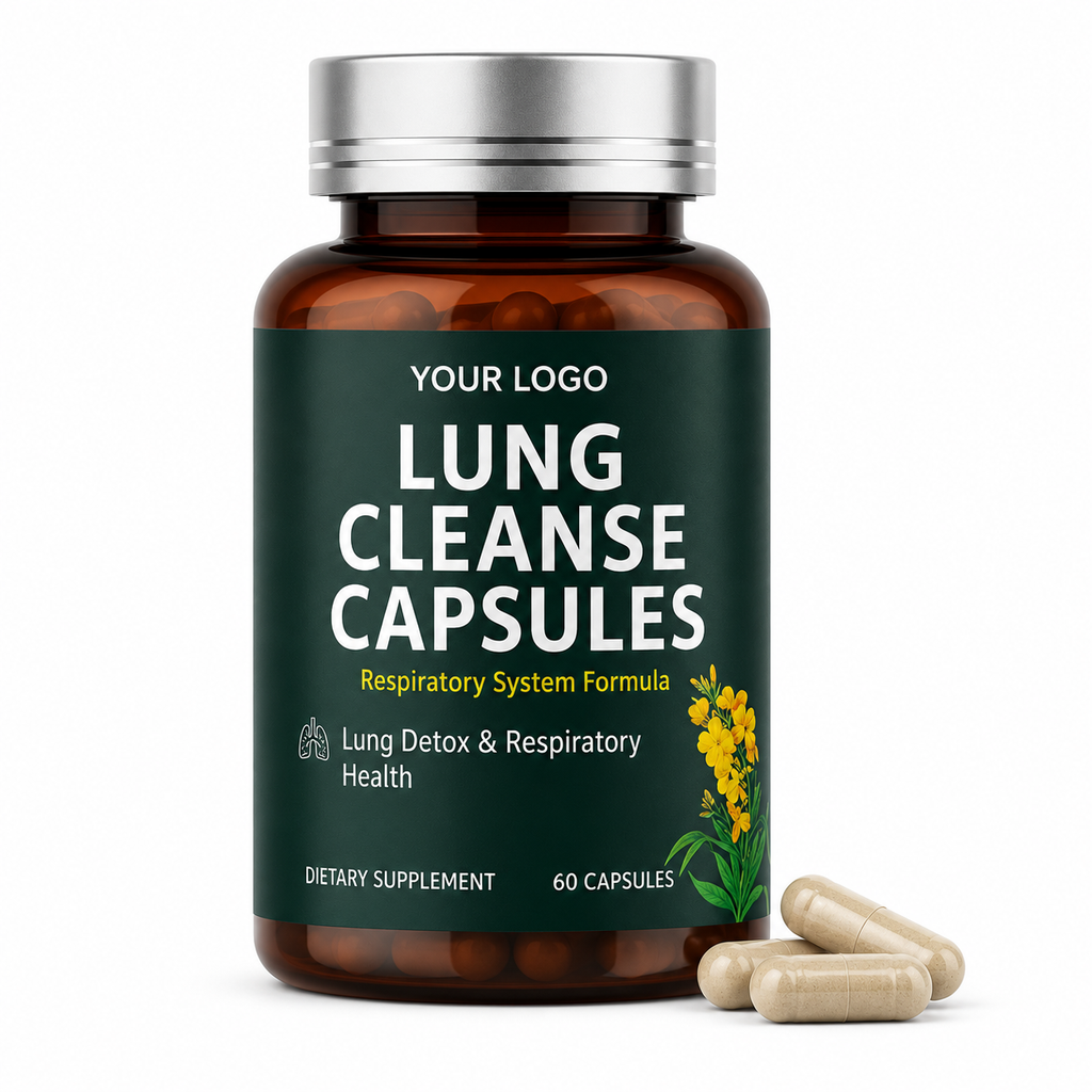 Lung Support Capsules 60ct | Respiratory Health & Clear Airway Formula | Private Label OEM