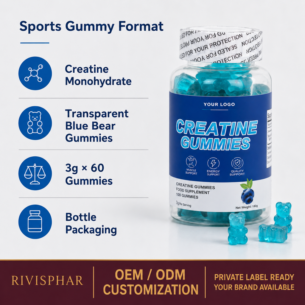 Creatine Gummies 60 Count | Private Label & OEM Sports Supplement