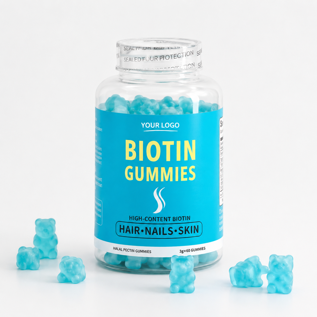 Biotin Gummies 60 Count | Private Label & OEM Hair & Beauty Supplement