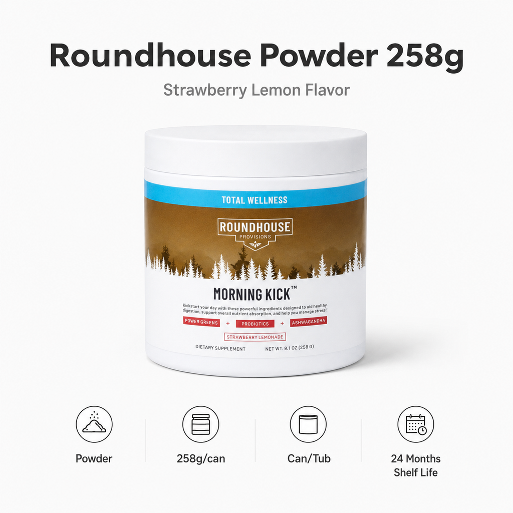 Roundhouse Performance Powder 258g | Strawberry Lemon | Endurance, Hydration & Daily Vitality | Private Label OEM