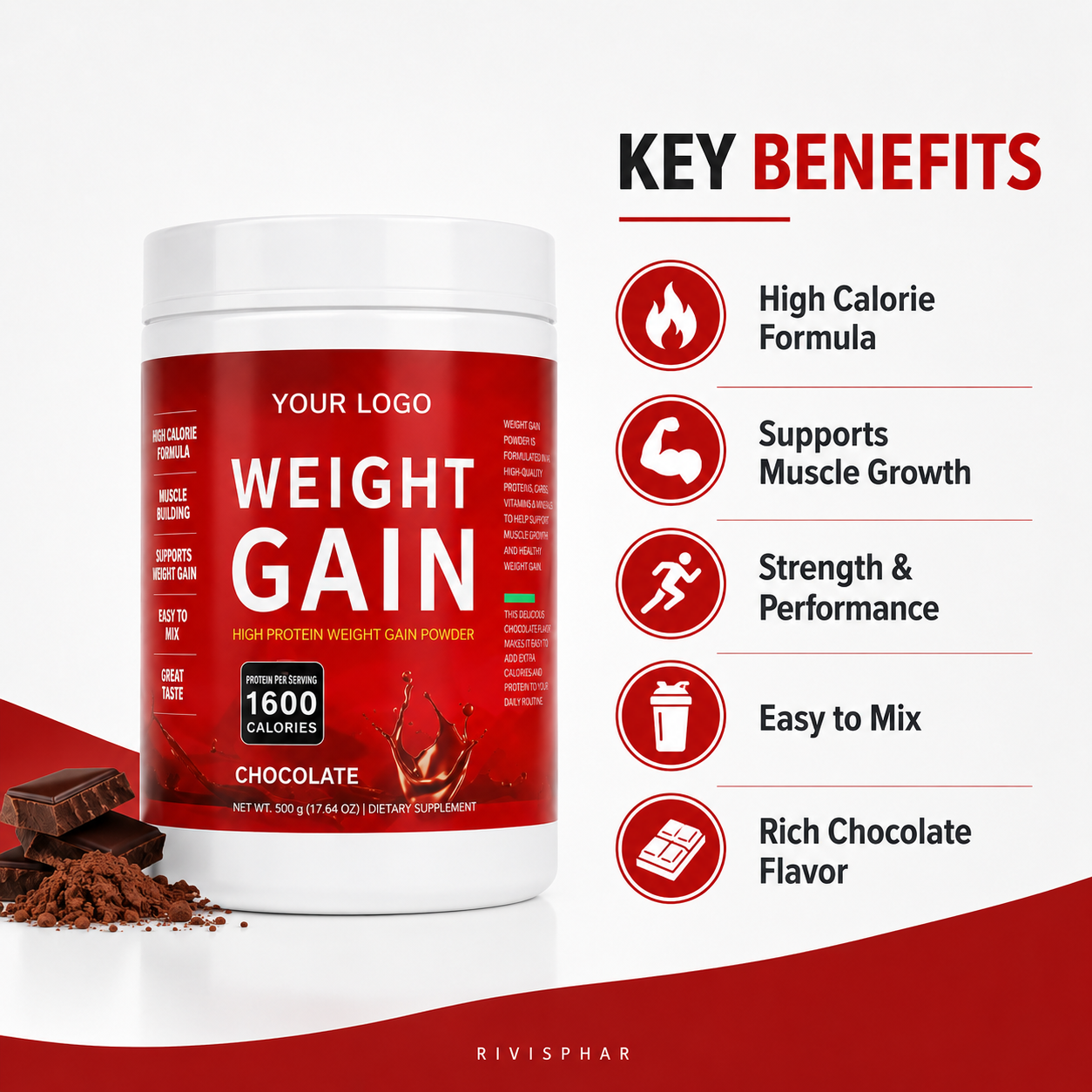 Chocolate Nutrition Powder 500g | Meal Replacement & Daily Energy Support | Private Label OEM