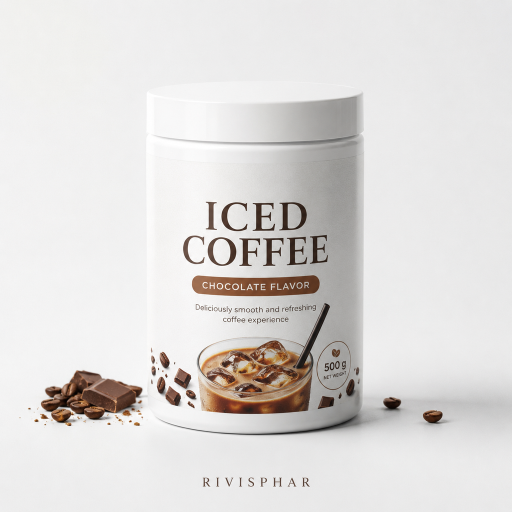 Iced Coffee Powder 500g – Chocolate | Instant Cold-Brew Energy & Mental Focus | Private Label OEM