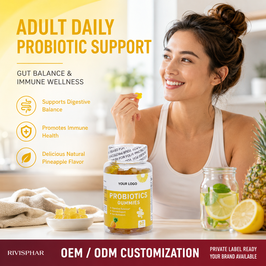 Probiotic Gummies 60 Count | Private Label & OEM Digestive Supplement