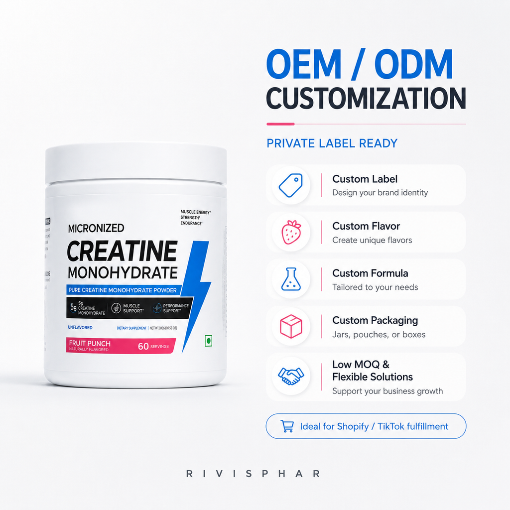 Creatine Monohydrate Powder 122g | Pure Micronized | Strength, Power & ATP Performance | Private Label OEM