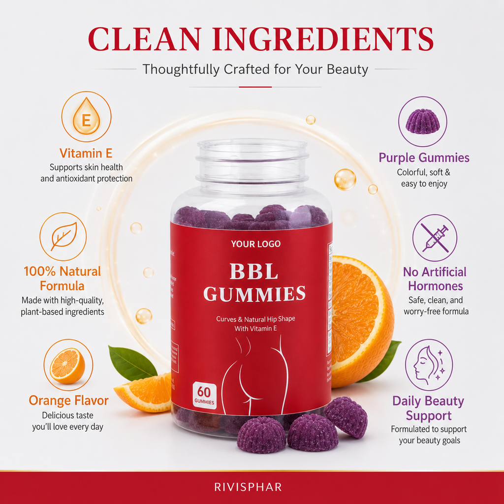 Women's Body Enhancement Gummies 60ct | Feminine Vitality & Natural Contouring | Private Label OEM