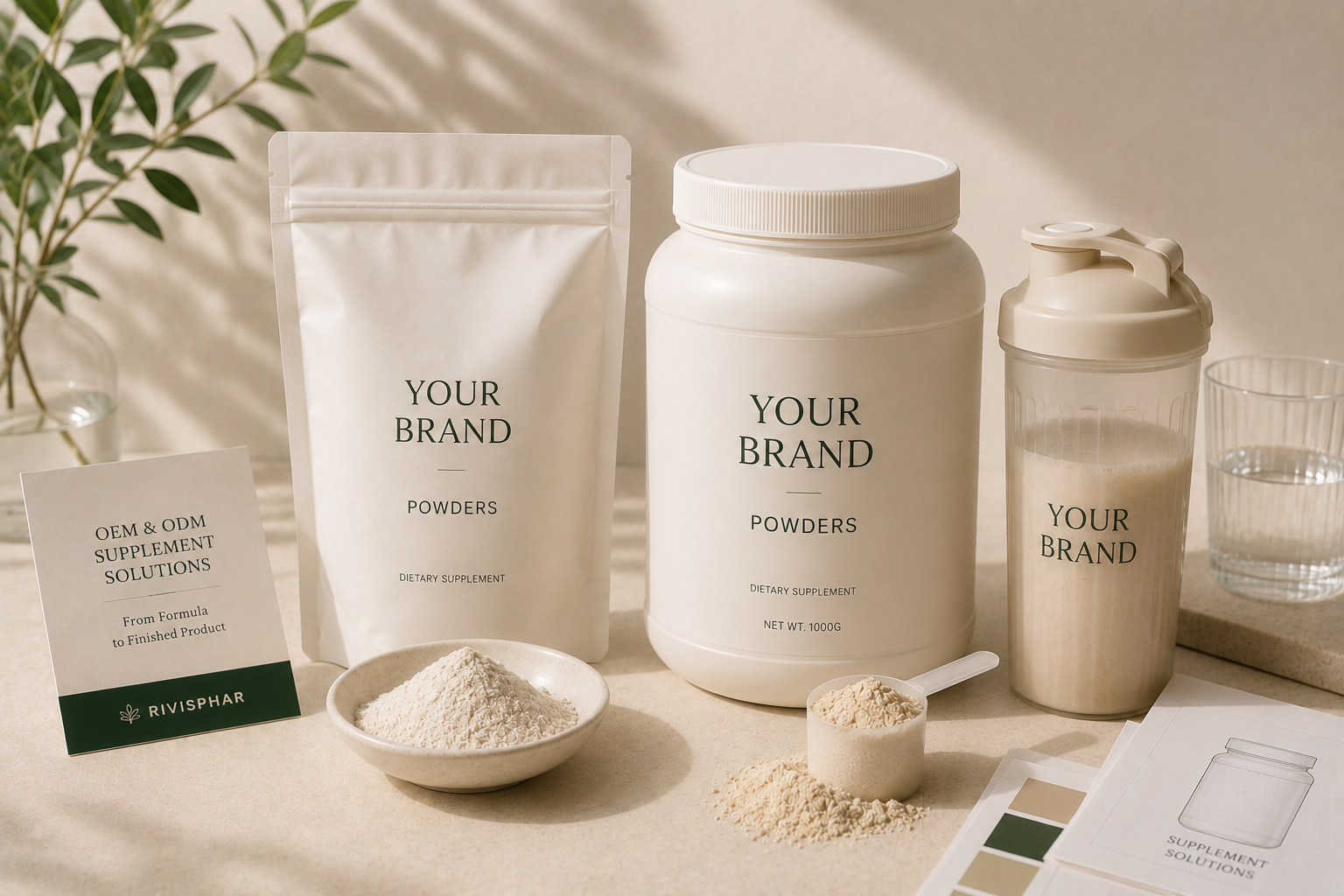 Private label supplement powders
