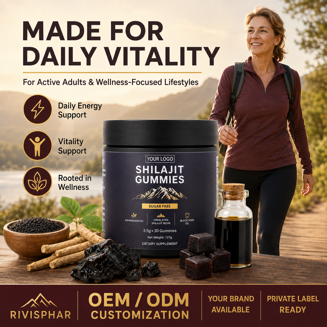 Shilajit Gummies 60 Count | Private Label OEM Supplement