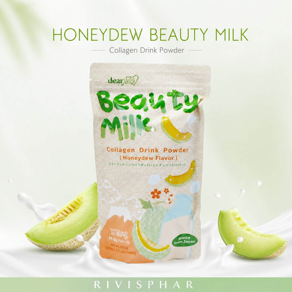 Beauty Milk Powder – Cantaloupe | Skin Hydration & Anti-Aging Drink Mix | 10 Sachets | Private Label OEM