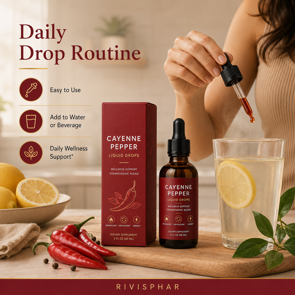 Cayenne Pepper Liquid Drops 60ml | Circulation, Metabolism & Thermogenic Support | Private Label OEM