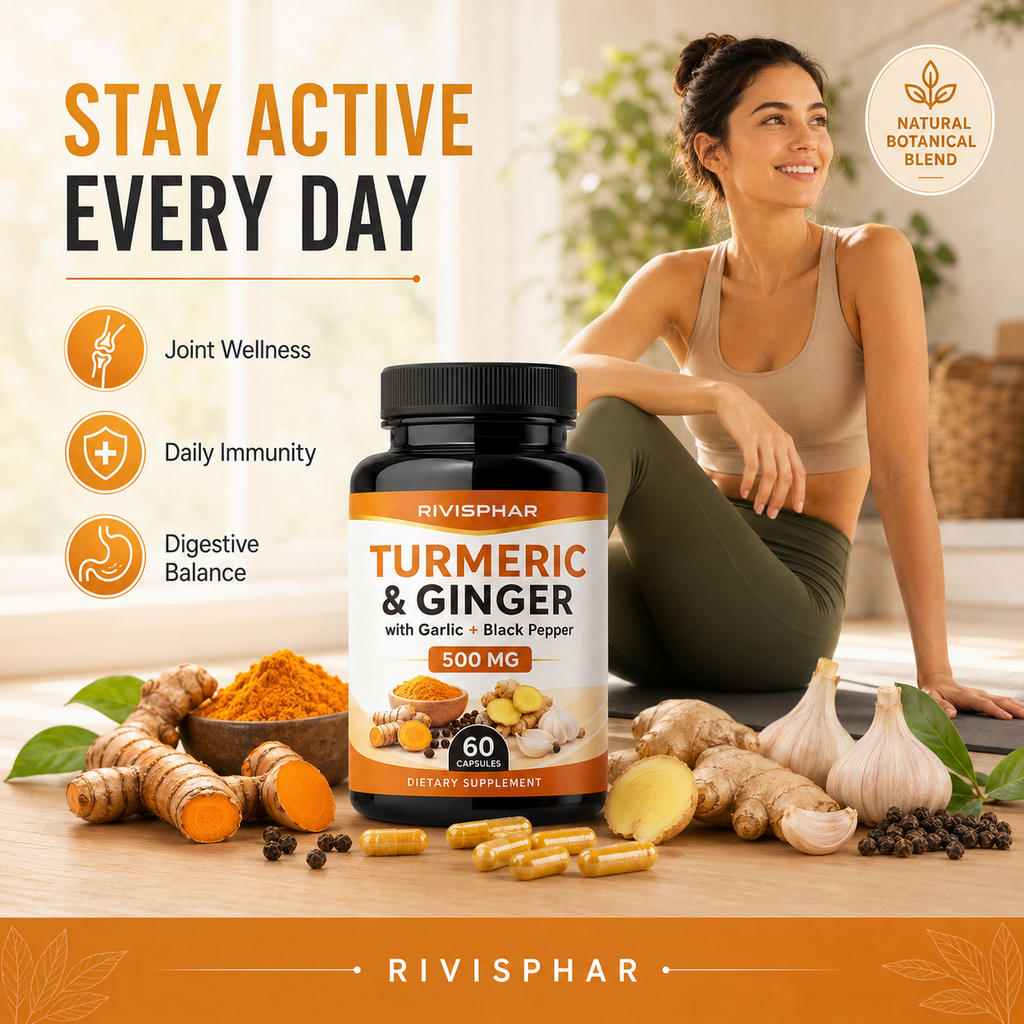 Turmeric Capsules 60ct | Curcumin Joint Support & Anti-Inflammatory | Private Label OEM