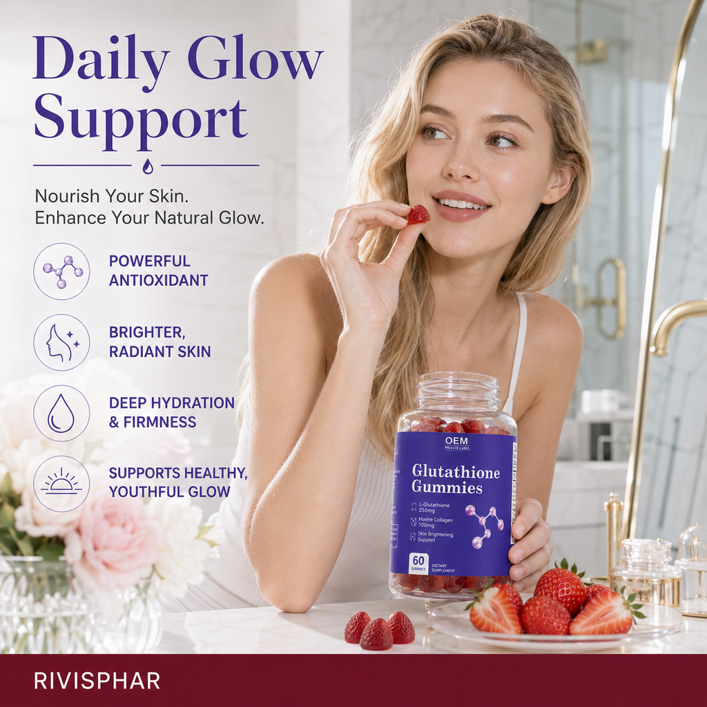 Glutathione Gummies 60 Count | Private Label & OEM Antioxidant Supplement