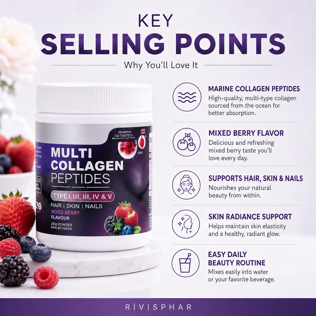 Collagen Powder – Mixed Berry | Hydrolyzed Collagen Peptides for Skin, Hair & Joints | 281g | Private Label OEM