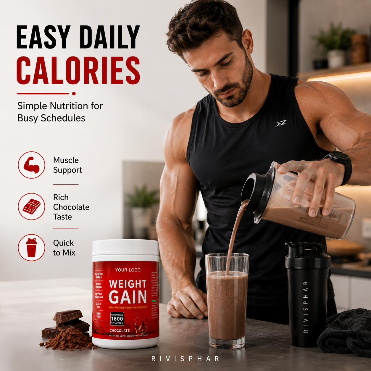 Chocolate Nutrition Powder 500g | Meal Replacement & Daily Energy Support | Private Label OEM