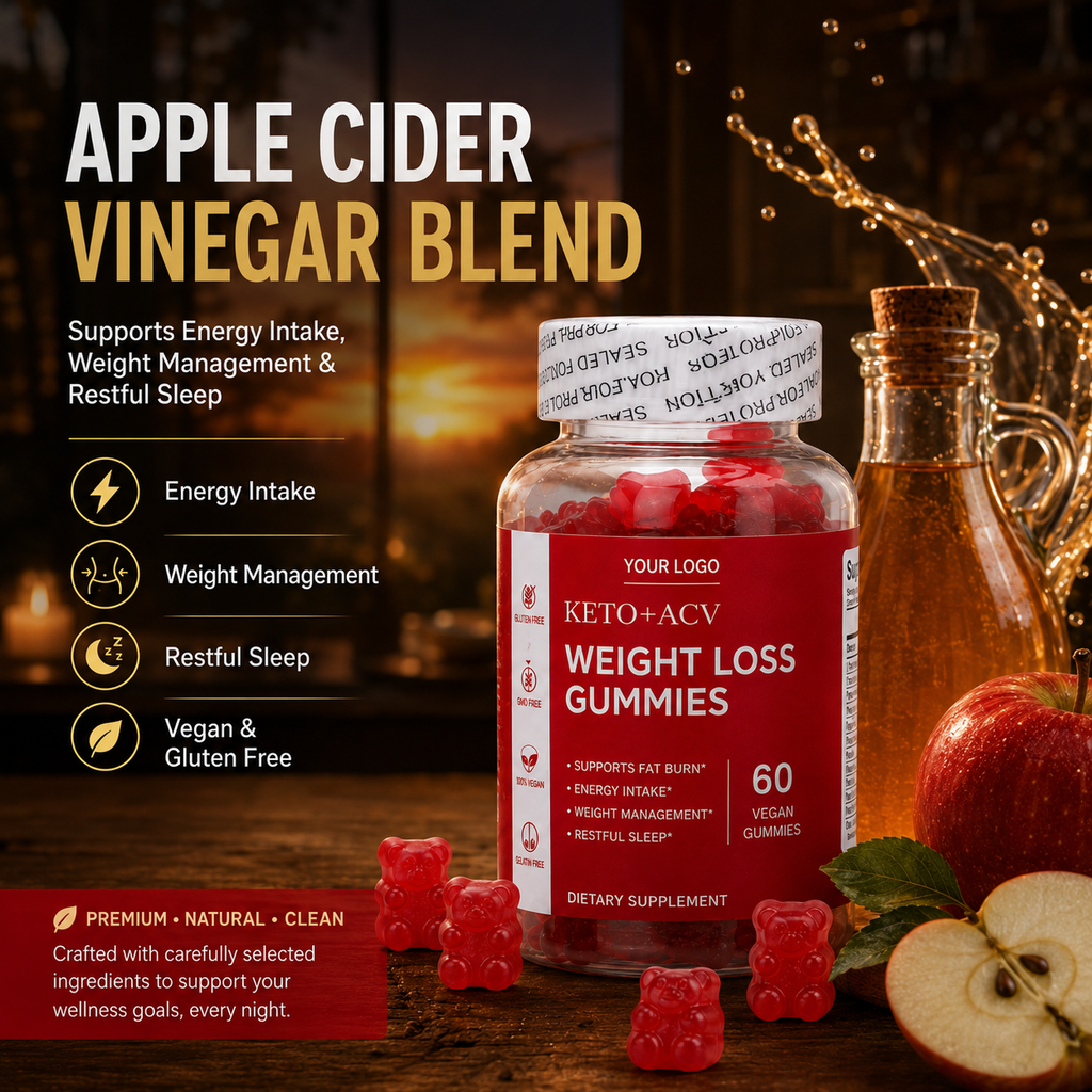 Apple Cider Vinegar Gummies 60 Count | Private Label & OEM Supplement