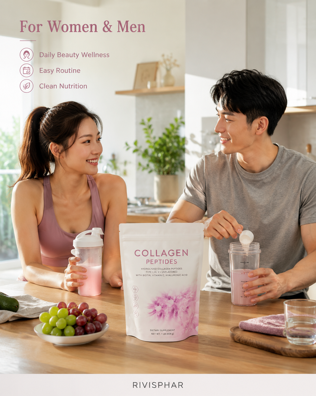 Collagen Powder – Unflavored | Pure Hydrolyzed Peptides for Skin, Hair & Joints | 454g | Private Label OEM