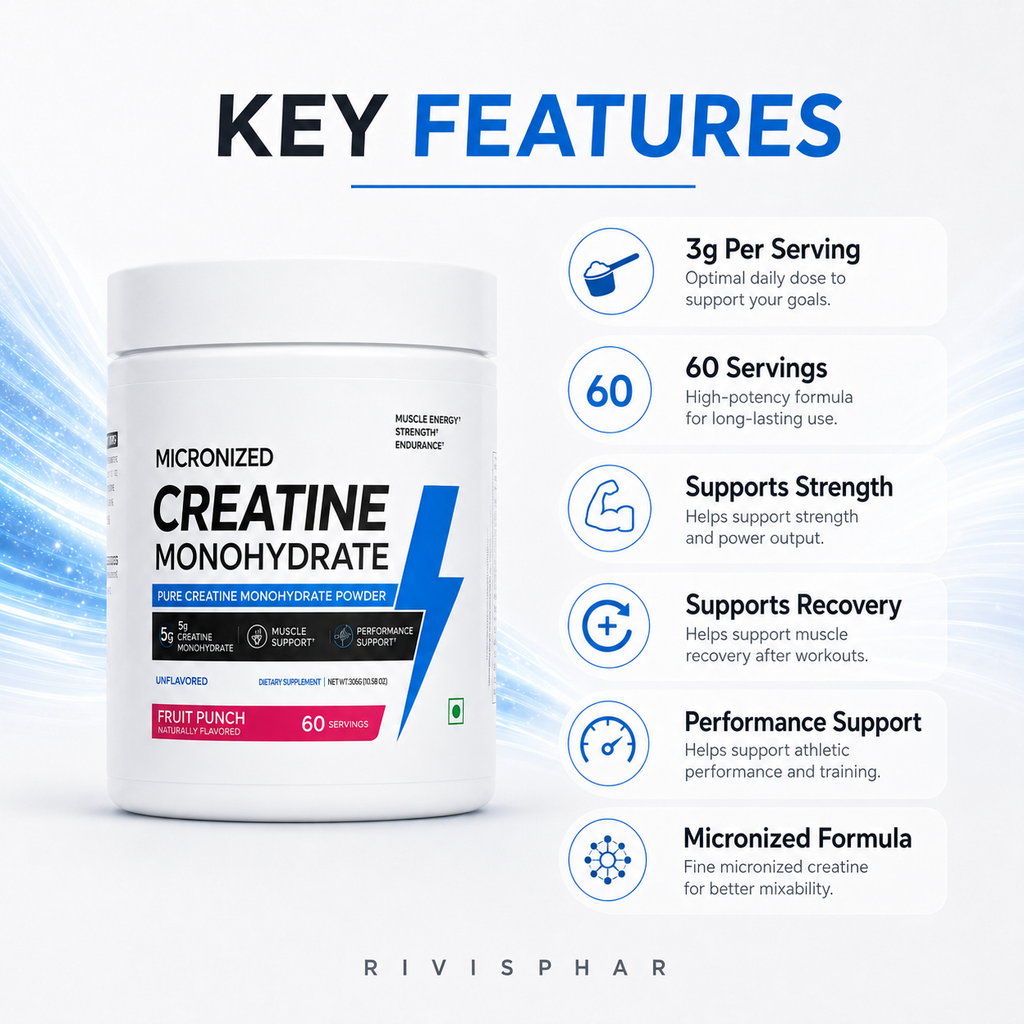 Creatine Monohydrate Powder 122g | Pure Micronized | Strength, Power & ATP Performance | Private Label OEM