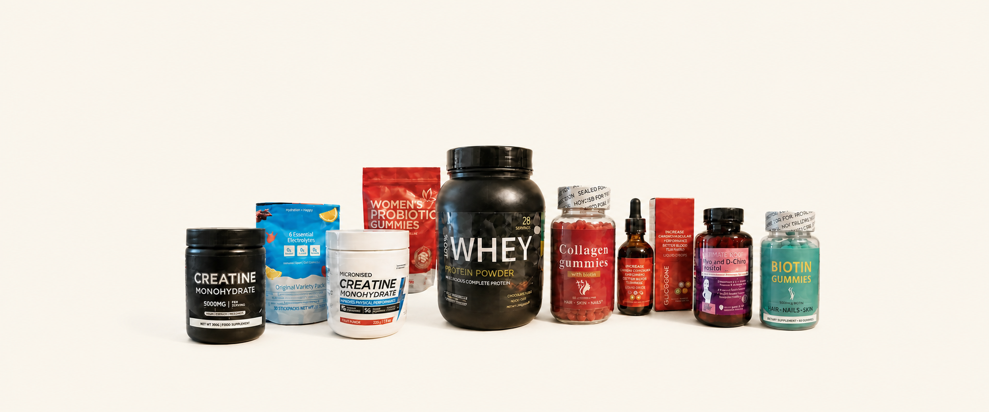 RIVISPHAR private label supplement product collection showing nine products